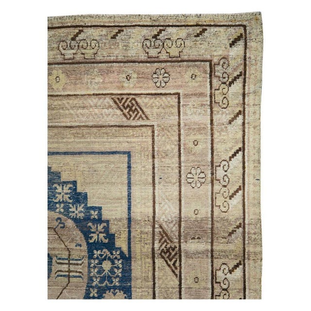 Galerie Shabab Collection Late 19th Century East Turkestan Khotan Gallery Carpet For Sale - Image 4 of 10