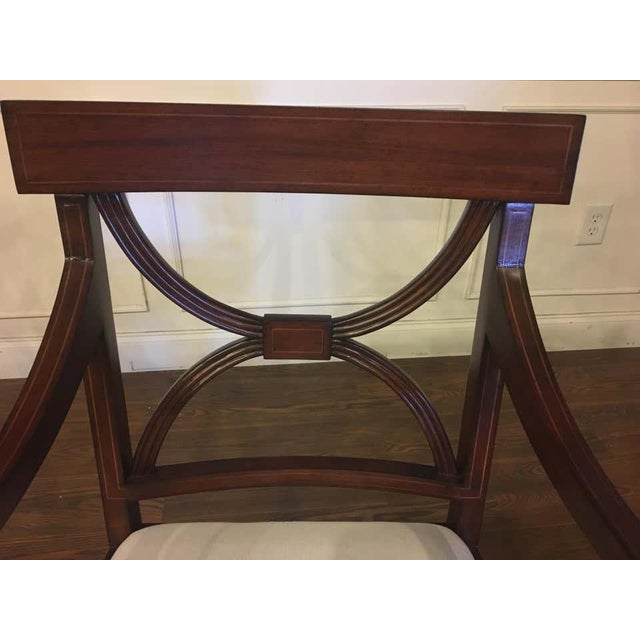 Wood Set of Eight Adams Style Mahogany Dining Chairs by Leighton Hall - Showroom Samples For Sale - Image 7 of 11