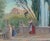 Impressionist Mid Century Figurative Landscape -- Sisters on the Terrazza by Ingvar Helgi For Sale - Image 3 of 7