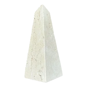 Vintage Boho Travertine Obelisk for Raymor