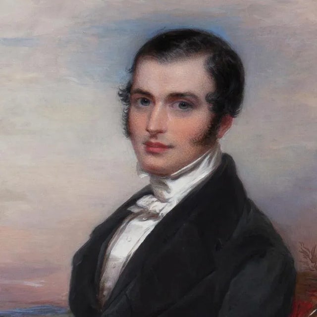 Mid 19th Century 'Portrait of a Gentleman Seated and Reading' by George Richmond, Regency, Early Victorian Dandy For Sale - Image 5 of 11