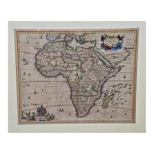 "Africae Accurata", a Hand-Colored 17th Century Map of Africa by Visscher