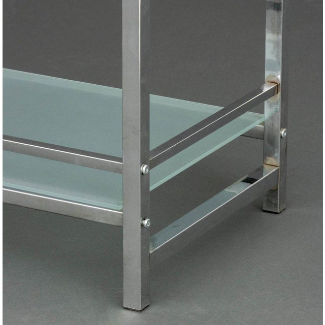 Chrome Modern Chromed Metal Etagere Shelf For Sale - Image 8 of 11