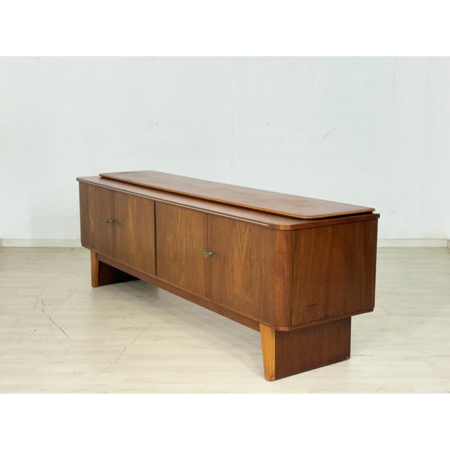 Wood Mid-Century Lowboard with Drawers, 1960s For Sale - Image 7 of 14