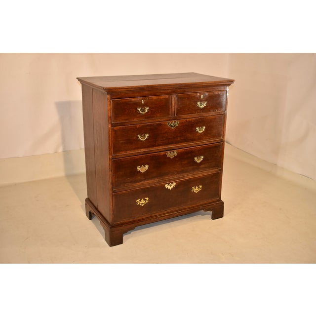 Brown Period Georgian 18th Century English Oak Chest For Sale - Image 8 of 12