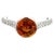 Natural Finely Faceted Quality Orange Sapphire and Diamond Ring Size 6.5 14k W Gold 1.88 TCW Certified $3,950 310653 This...