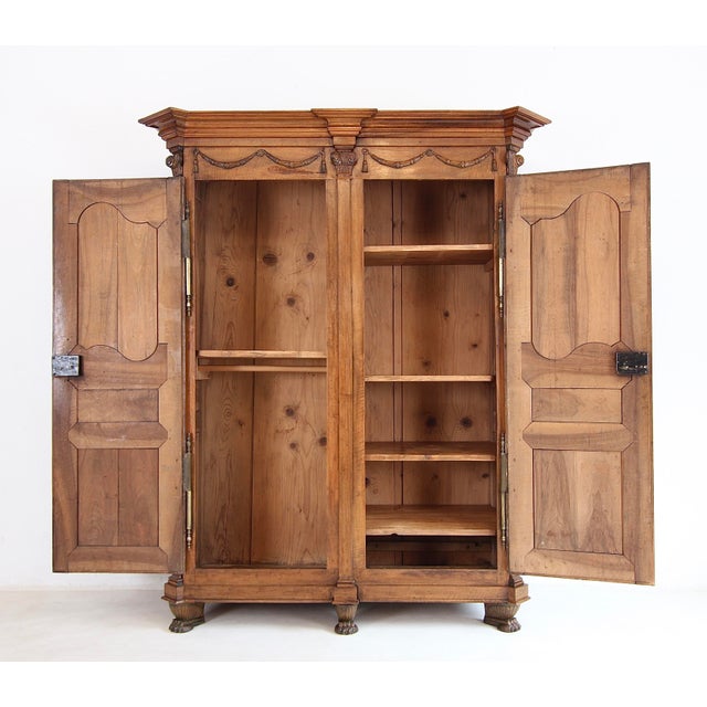 Antique Louis XVI Walnut Wardrobe For Sale - Image 4 of 18