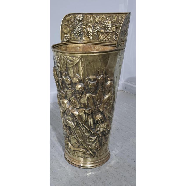 Antique Brass Stick Stand, 1880 For Sale - Image 6 of 8