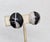 Vintage 1980s Signed Courreges Paris Round Black Enamel & Pavé Clear Rhinestone Clip Earrings-2 Pieces For Sale - Image 4 of 7