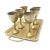 Sip in style with this vintage mid century brass mini goblet and tray aperitif barware set. The set includes six regal...