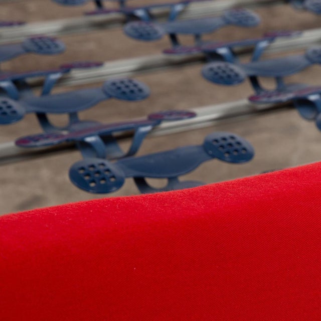 Red Fabric Bed in Red from Molteni For Sale - Image 8 of 18