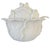 This rare vintage Fitz and Floyd white cabbage soup tureen set pairs sculptural art with dining utility. The tureen is...