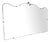 Art Deco Frameless Scalloped Wall Mirror, 1940s For Sale