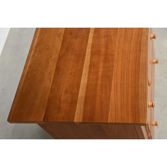 Brown 1990s Refinished Cherry Nightstand For Sale - Image 8 of 10