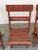 1950s Mid-Century Rimini Chairs with Red Painted Wooden Frame and Slats, Set of 3 For Sale - Image 5 of 14