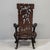 Antique Japanese High Back Red Lacquer Monkey Armchair For Sale - Image 4 of 10