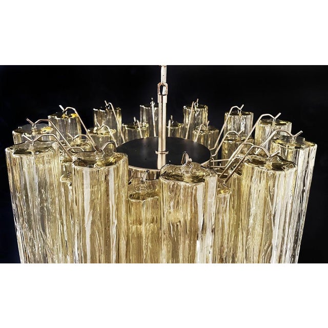 Amber Murano Glass Tubes Chandelier, 1990s For Sale - Image 12 of 15