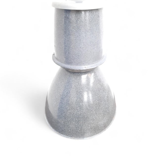 Gray Large Vintage Industrial Pendant Lights from Elektrosvit, 1970s, Set of 2 For Sale - Image 8 of 9