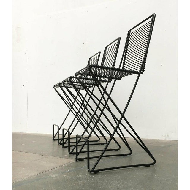 Postmodern German Black Kreuzschwinger Kitchen Barstool by Till Behrens for Schlubach, 1980s For Sale - Image 11 of 18
