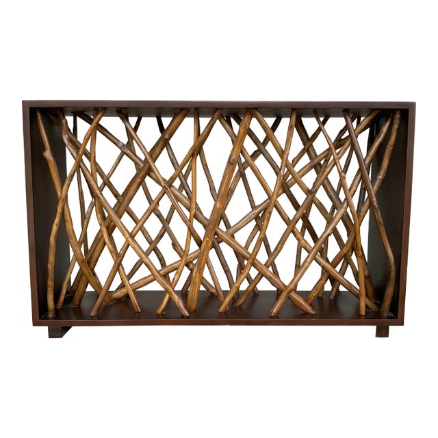 Organic Modern Teak Branch Console Table For Sale