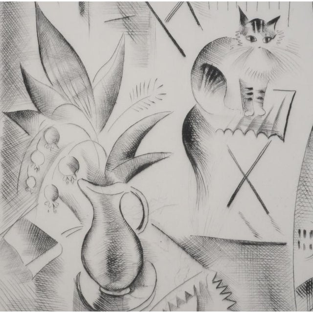 Mily Possoz, The Lesson at the Window, Original Signed Engraving For Sale - Image 8 of 10