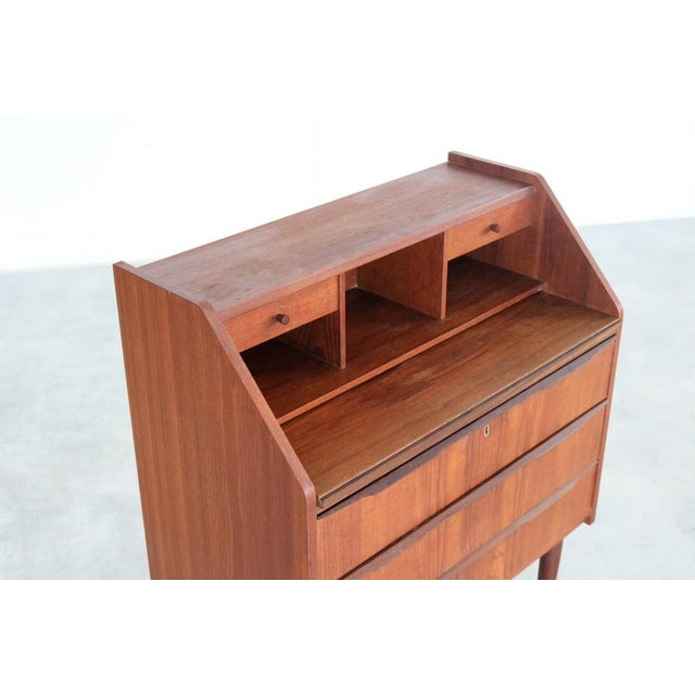 1960s Vintage Danish Secretaire in Teak, 1960s For Sale - Image 5 of 9