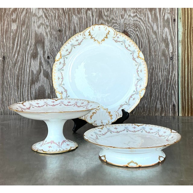 Vintage Regency Limoges Swag China - Set of 30 For Sale - Image 11 of 11