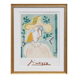 1980s "Femme a la Collerette" Lithograph After Pablo Picasso