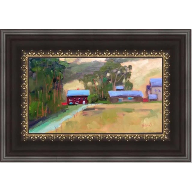 Contemporary Oil Painting Landscape, Bodega Bay Farm, Original Oil For Sale - Image 12 of 12
