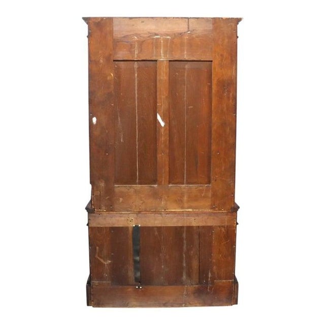 Rare Antique Victorian Egyptian Revival Figural Carved Walnut Secretary C1880 For Sale - Image 17 of 18