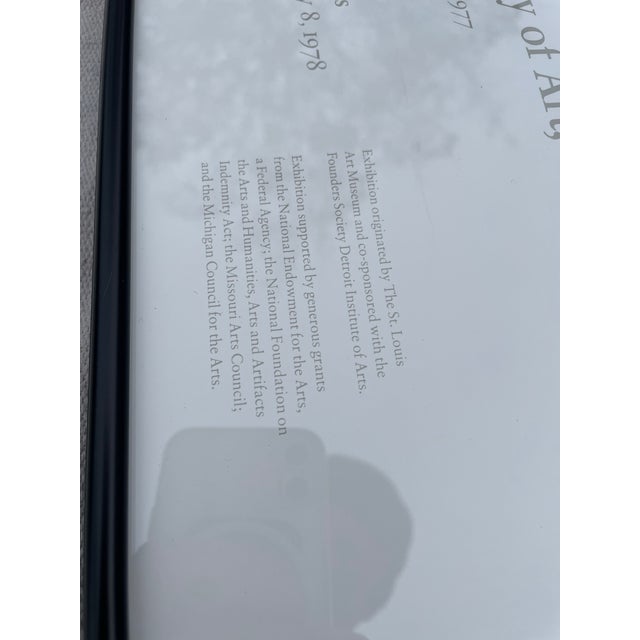 Printmaking Materials 1977 Matisse the Cut-Outs Exhibition Poster — La Vis, National Gallery of Art, Framed Vintage Lithograph For Sale - Image 7 of 9