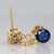 Modern 1.19ct Ceylon Blue Sapphire Stud Earrings With Natural Diamonds: Solid 14k Gold, Pair For Sale - Image 3 of 5