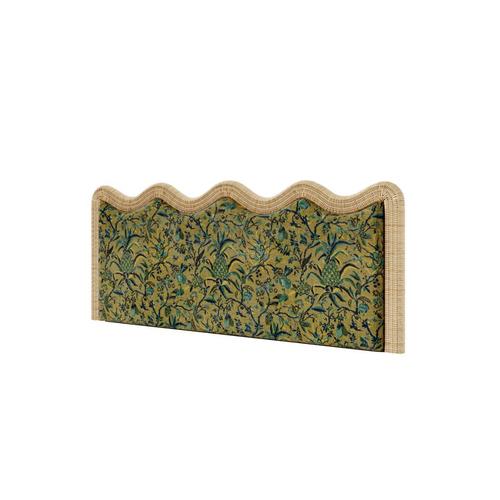 Contemporary Fidji Headboard in Rattan with Particle Board and HR Foam by Popus Editions For Sale - Image 3 of 6