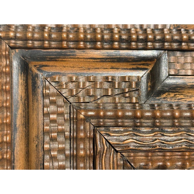 18th Century Baroque, Flemish Ripple Mirror, Carved Walnut, Mirror, Belgium, 18th C. For Sale - Image 5 of 6