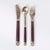 Modern Brass and Wood Cutlery Set by Carl Cohr, 1960s, Set of 19 For Sale - Image 3 of 12