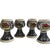 Mid-Century Modern 1970s Mid-Century Modern West German Gerzit Ceramic Wine Chalices - Set of 4 For Sale - Image 3 of 13