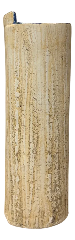 Textured Cream & Ochre Prem Vase with Blue Color Inside