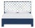 Mar Platform Bed King, Navy Blue For Sale