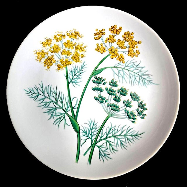Cream Vintage Horchow Collection Botanical Salad/Dessert Plates, Set of 4 For Sale - Image 8 of 12