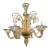 Vintage Gold Murano Glass Chandelier With Black Trim For Sale