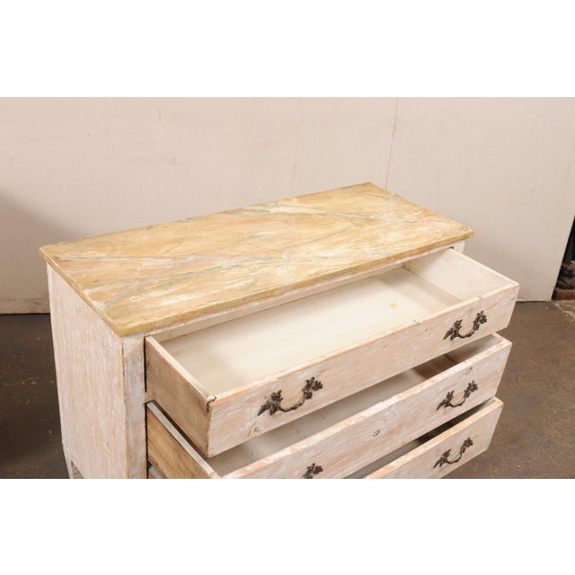 Mid 20th Century Italian Chests W/ Faux-Marble Tops - A Pair For Sale In Atlanta - Image 6 of 10
