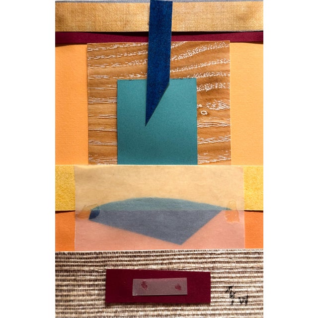 Abstract "Into the Sun 2" Original Mixed-Media Collage on Paper by Zac Woodiel For Sale - Image 3 of 9