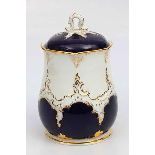 Porcelain Jar with Lid For Sale - Image 5 of 5