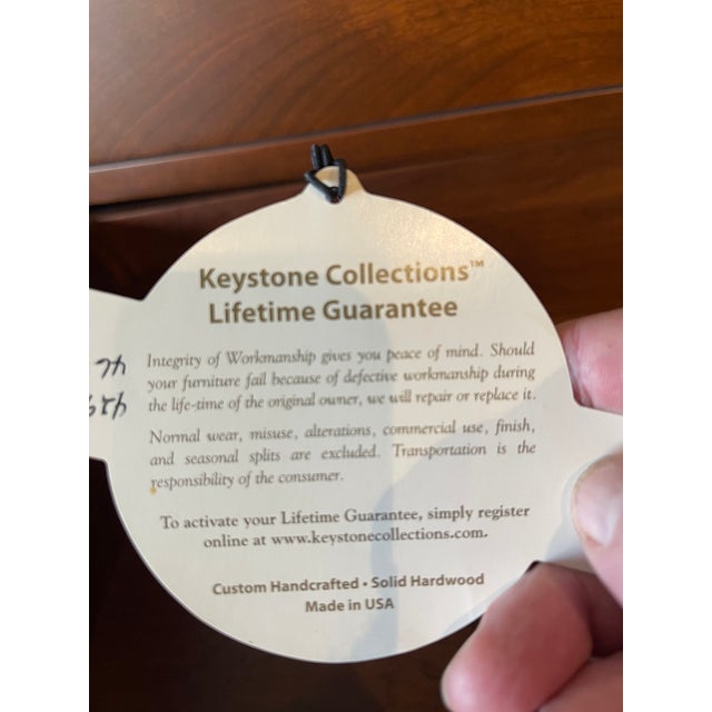 Solid Cherry Chest of Drawers Featuring a Bow Front, Crafted in Pennsylvania. For Sale - Image 9 of 9