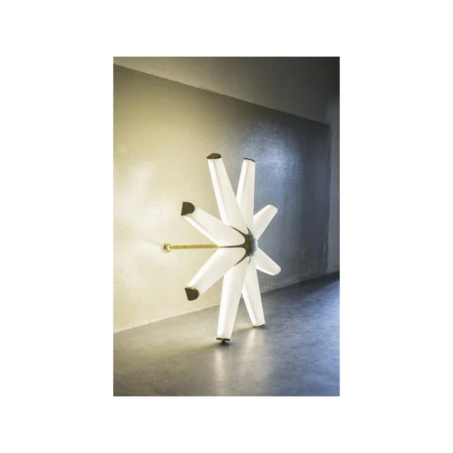 Unique light object, initially meant as a ceiling chandelier, created by Jawa factory workers for House of Culture in...