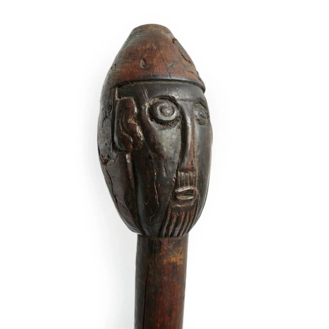 Wood Old Ethiopian Tribal Wood Club - Pair For Sale - Image 7 of 8