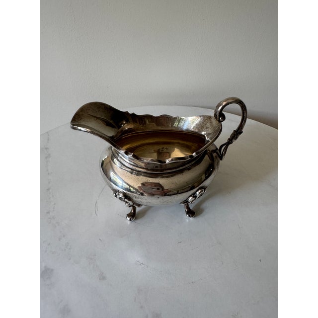 Antique Edwardian Sterling Silver Sauce Boat, Glasgow Hallmarked, C. 1900 For Sale - Image 4 of 11