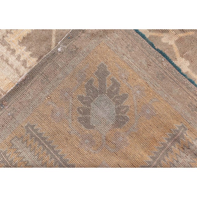 Antique Turkish Oushak Rug For Sale - Image 11 of 12