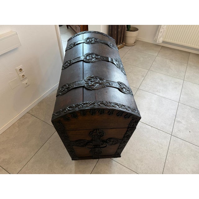 Brown Rustic Farmhouse Baroque Chest For Sale - Image 8 of 12
