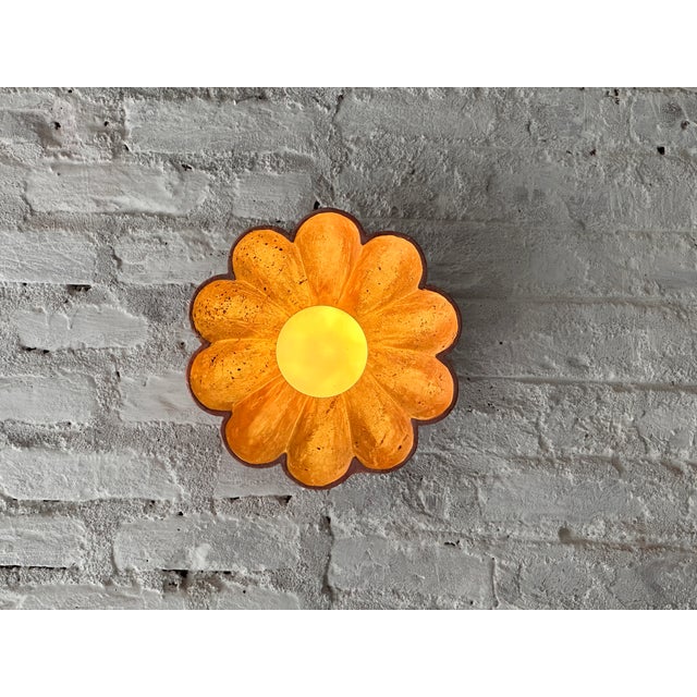 Stone Contemporary Red Travertine Wall Sconce - Wall Light for Living Room, Bedside Light For Sale - Image 7 of 7